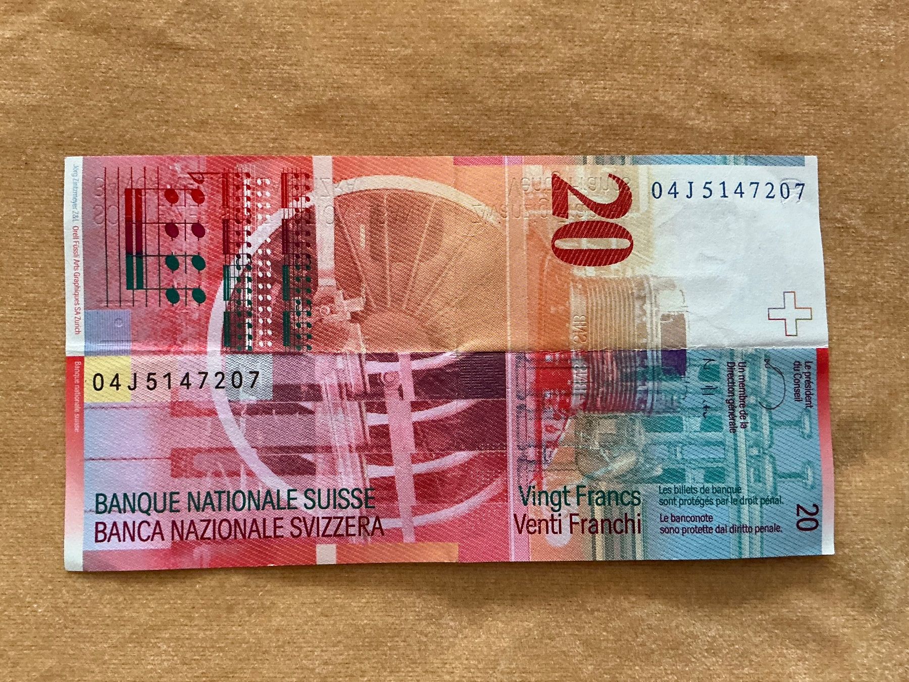 Banconote: Schweizer Banknote CHF 20 Franken Top Zustand – Usato da Meyrin venduto da laservette99 1