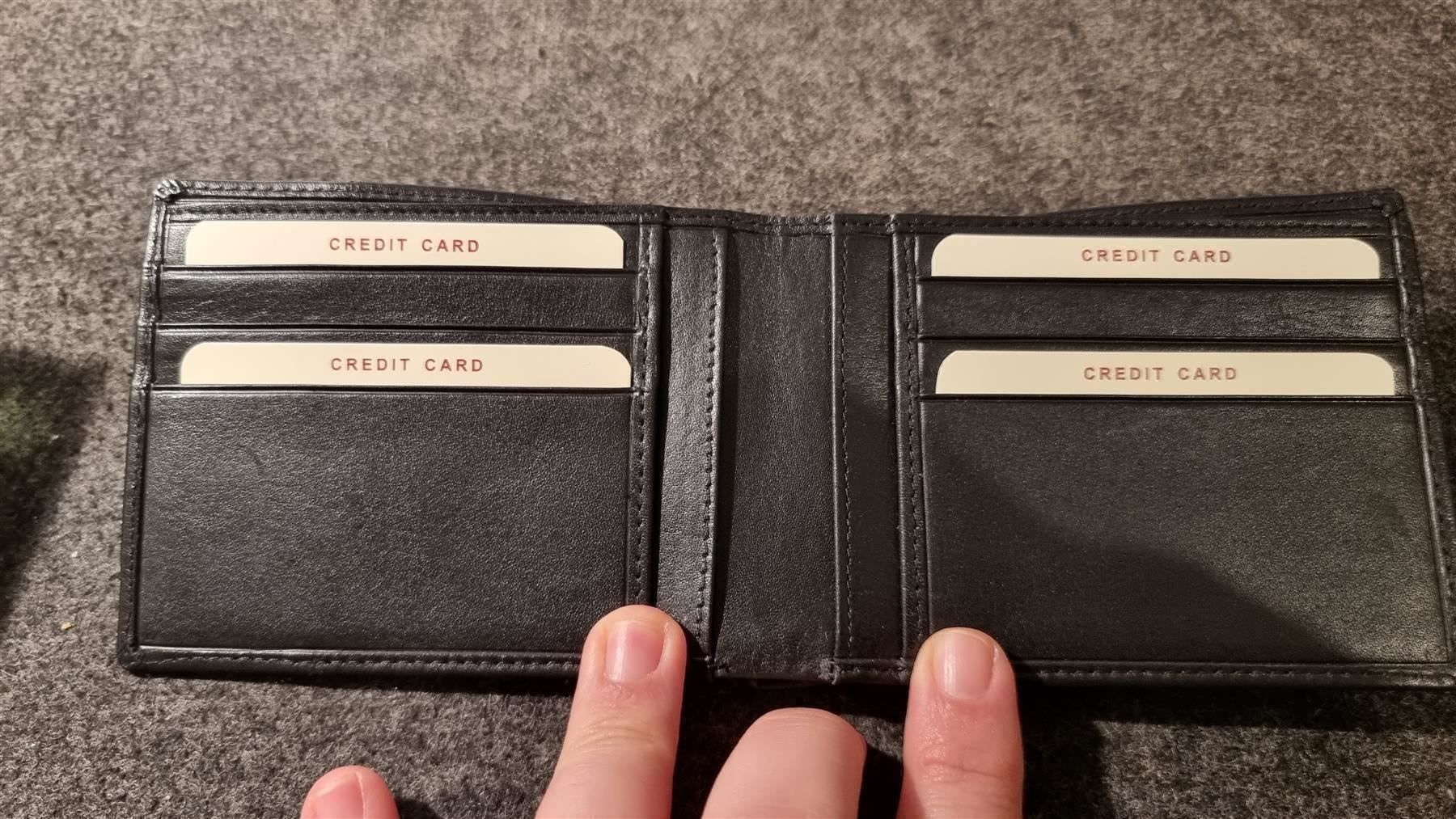 Brieftaschen: Portemonnaie aus Leder schwarz – Neu (gemäss Beschreibung) aus Rebstein von James-Dean 4