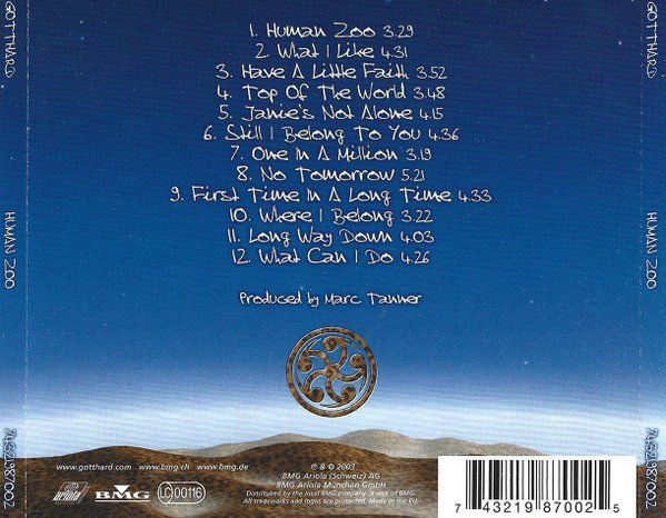 CD: CD Gotthard - Human zoo (2003) – Usato da Möriken AG venduto da mineralia 1