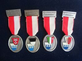 4 X Clausschiessen Buochs Wappen: NE - VS - NW - FR + Buochs