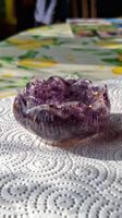 Deko-Schale aus Amethyst und Goldglitzer - Unikat!