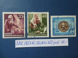 DDR 1953 Nr. 350, 351 + 353 gestempelt