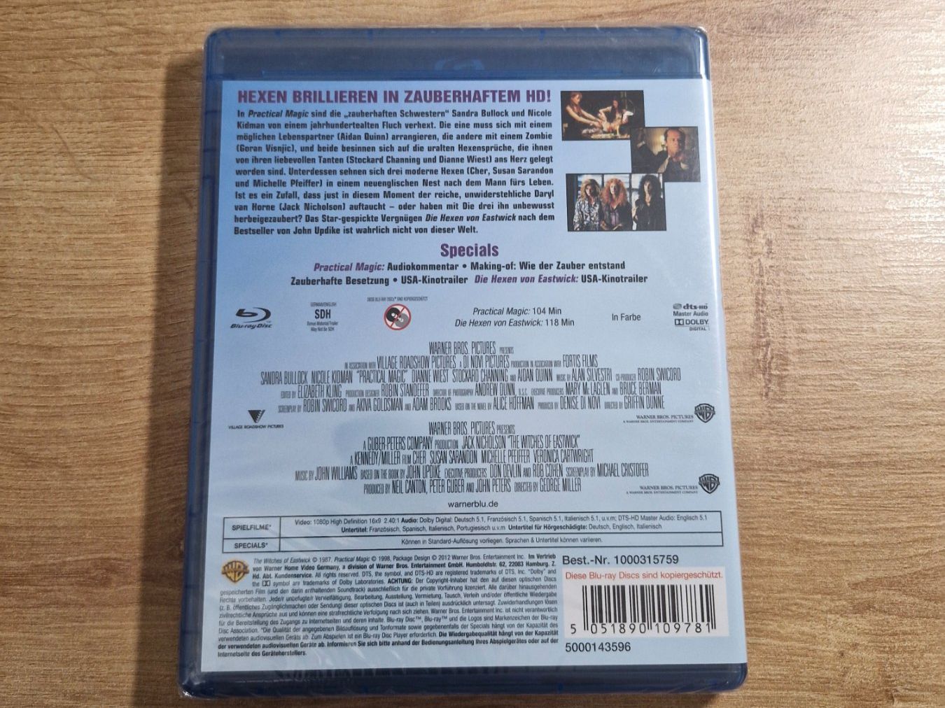 Tutti i DVDs: Practical Magic / Die Hexen von Eastwick NEU OVP Bluray – Nuovo e nell'imballaggio originale da Pfungen venduto da Whitie 1