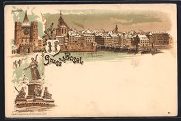 Winter-Lithographie Basel, St. Jakobdenk