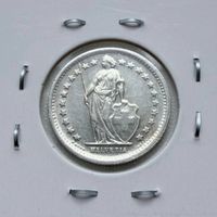 1/2 Franken 1965 B Schweiz Silber