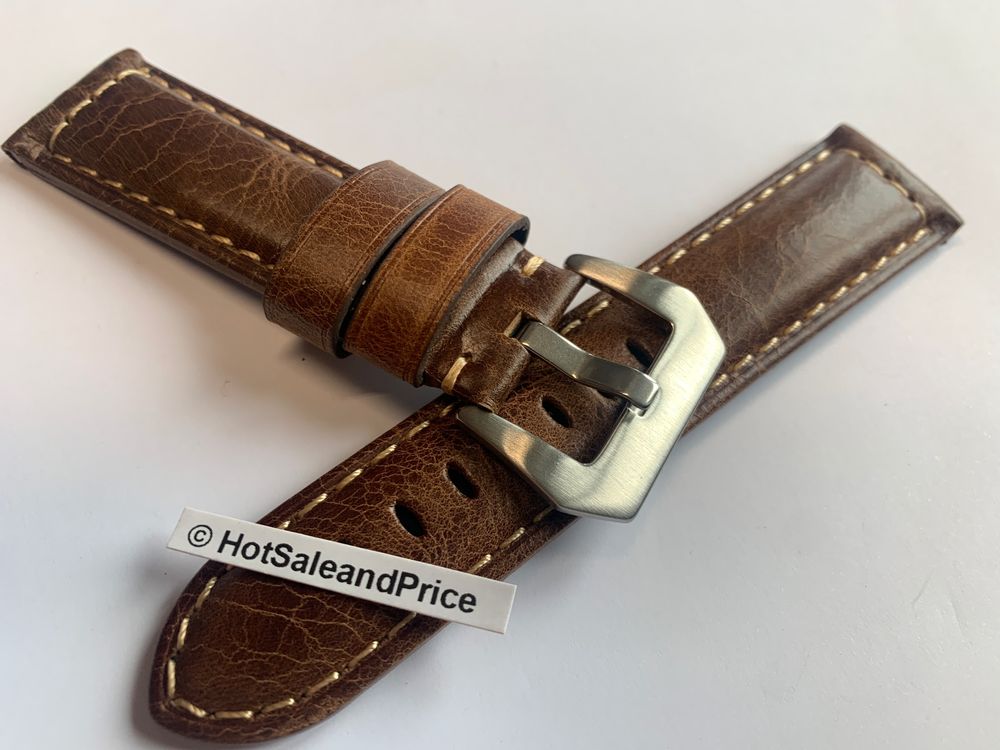 Bracciali & Braccialetti: 24mm Uhren Lederband, Vintage Look, pre-V, Uhrenarmband – Nuovo e nell'imballaggio originale da Courlevon venduto da HotSaleandPrice