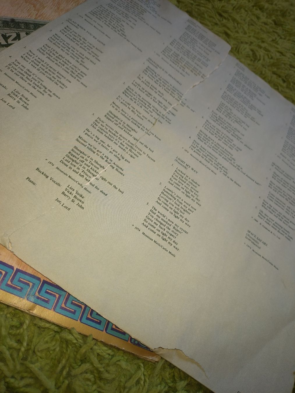 Schallplatten: Vinyle Nazareth Rampant 1974 with Bill – Gebraucht aus Farvagny-le-Grand von LaCaverne 3