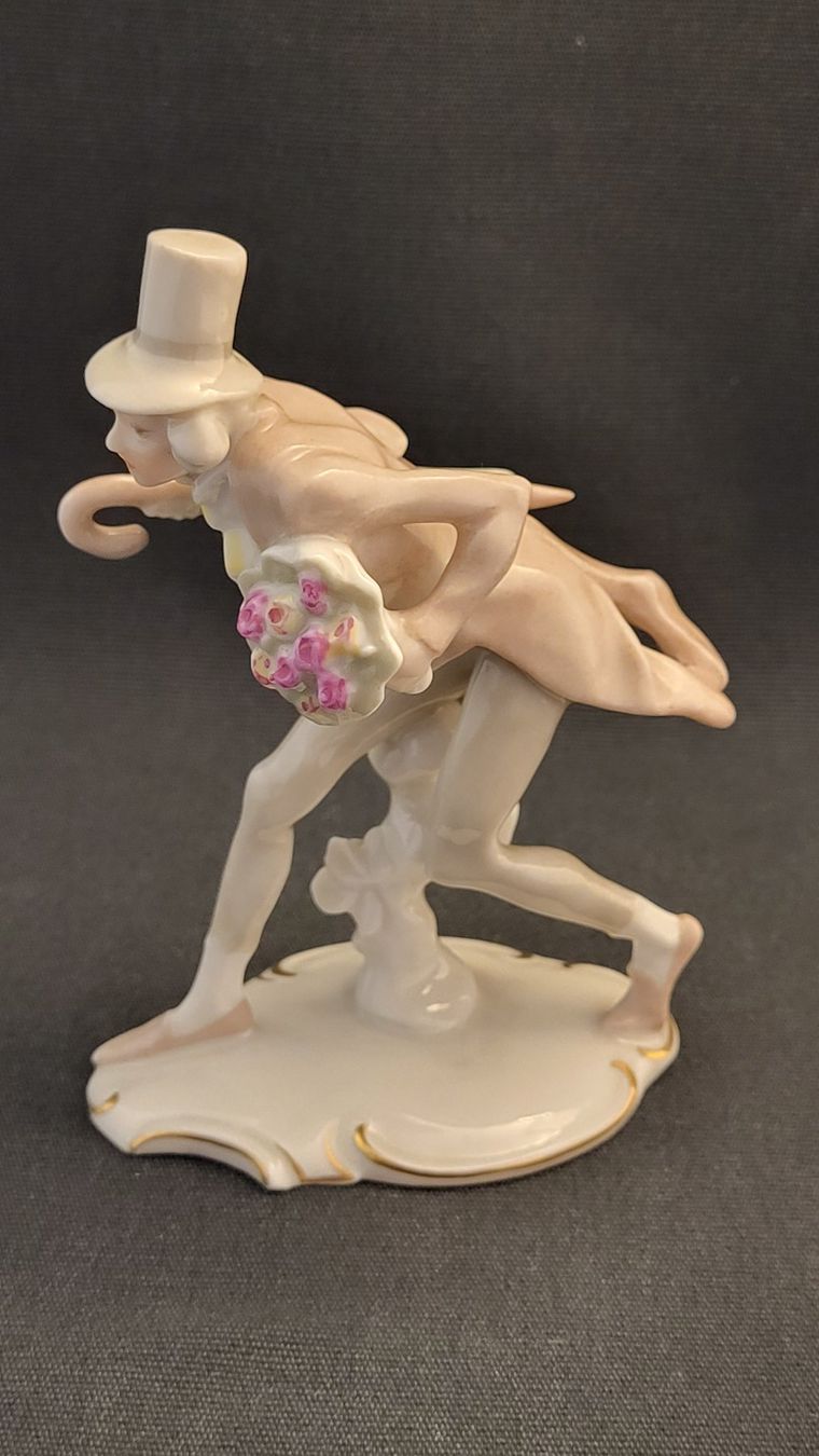 Hutschenreuther Statuette: Hutschenreuther-Figur GRATULANT – Usato da Basel venduto da spinne02 1