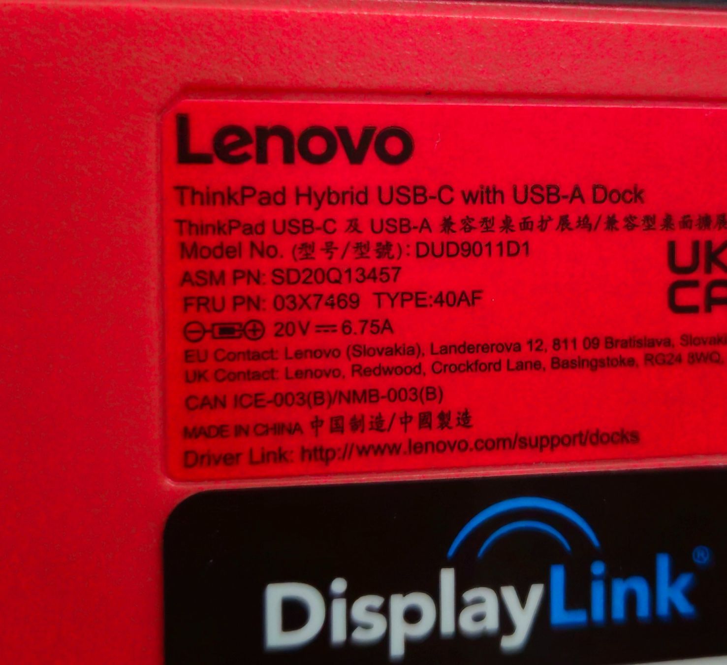 Lenovo Docking station: Lenovo ThinkPad USB-C with USB-A Dockingstation – Usato da Widnau venduto da PlayTechTown 1