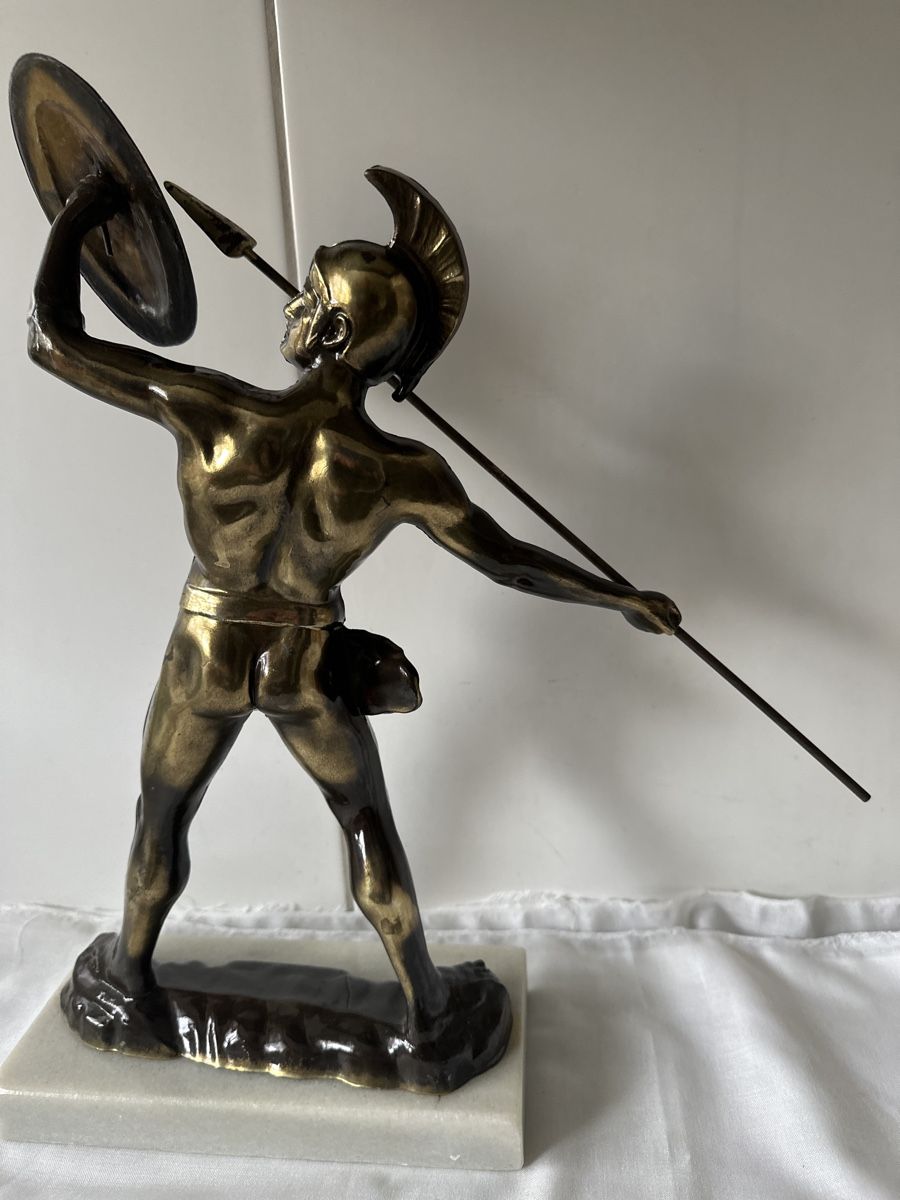 Sculture & Statue: Metallfigur "Achilleus" auf Marmorsockel – Usato da Zürich venduto da Chaeffeler 6