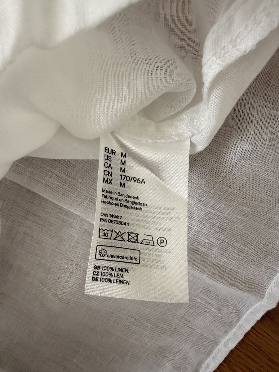 H&M Camicette: H&M - Leinen Hemd, Gr. M – Usato da Interlaken venduto da fbnscl 2