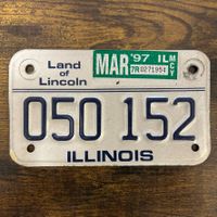 🇺🇸 U.S. Motorradnummer, Illinois 050 152 - (18x10cm)