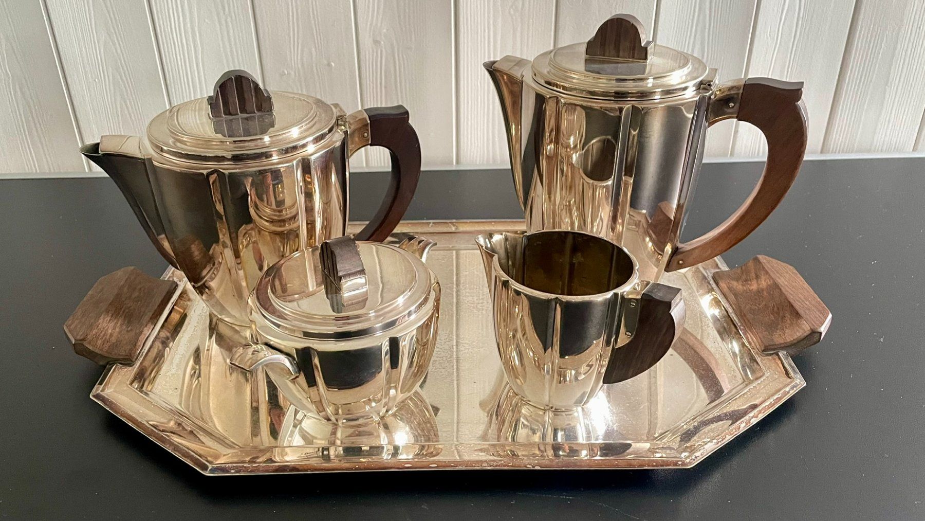 Set di piatti: Art Deco Kaffee-/Teeservice versilbert 5-tlg – Usato da Wädenswil venduto da fotolino 6