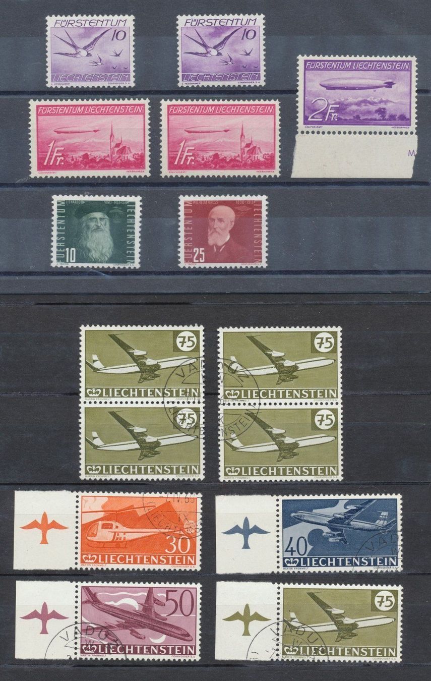 Tutti i francobolli: Diverse Flugpostmarken Liechtenstein – Usato da Schnottwil venduto da Chasarmar
