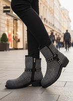 Wunderschöne Boots / Stiefeletten Neu Gr 41 mit strasssteine