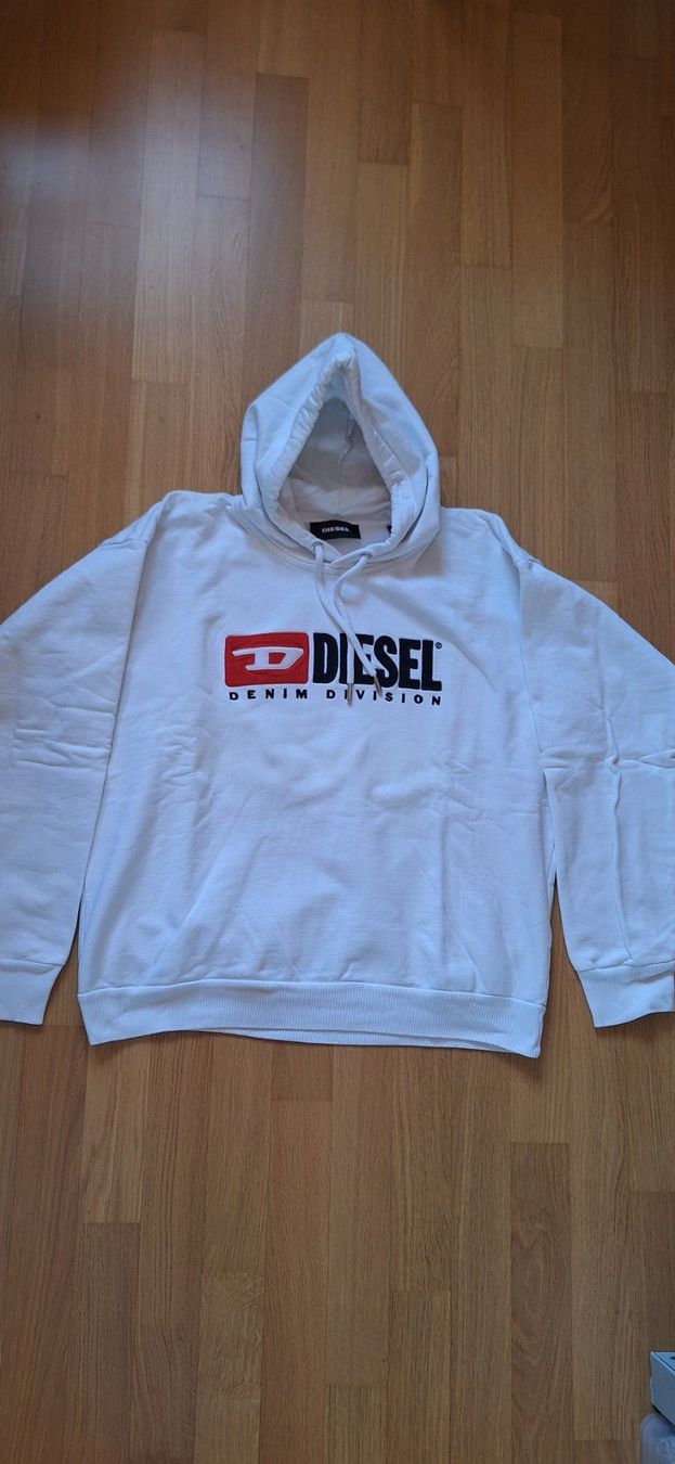 Diesel Maglioni & Felpe: Diesel, sweat à capuche, blanc – Nuovo e nell'imballaggio originale da Lussery-Villars venduto da pousinete02