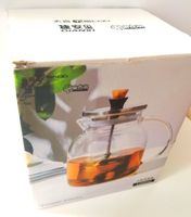 Neuer Glas-Teekrug mit aufziehbarem Sieb