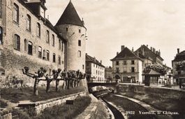 Yverdon-les-Bains (VD) Schloss und Stadtkanal