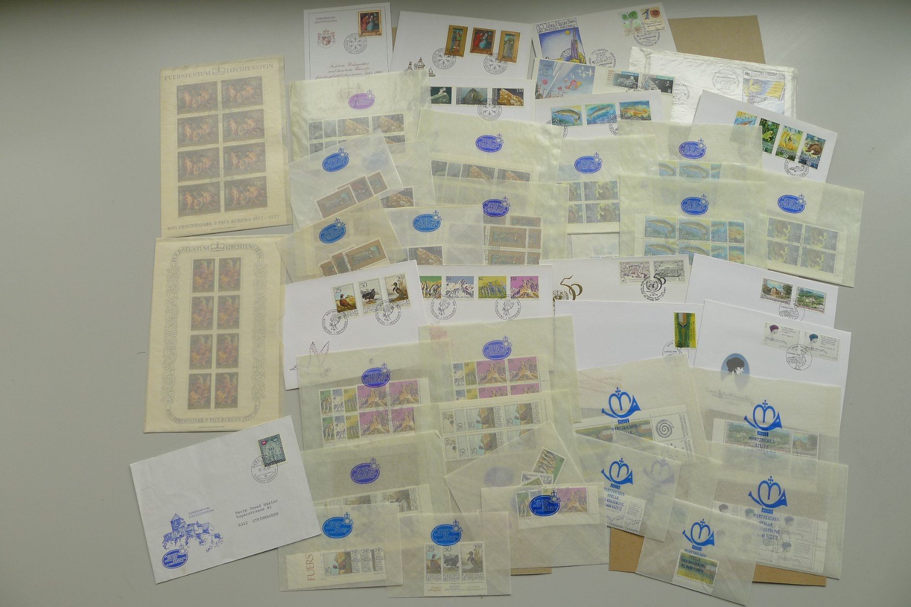 Tutti i francobolli: 1973-1995, LIECHTENSTEIN, günstiger Posten. Postwert 4500.- – Usato da Sursee venduto da Luzernerraute 6