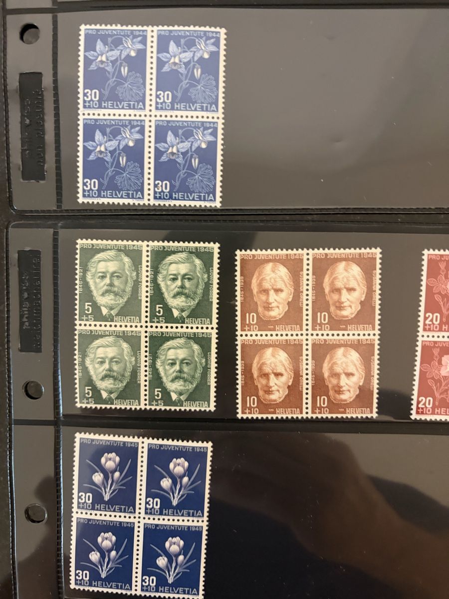 Alle Briefmarken: Pro Juventute 1944/1945 postfrisch – Gebraucht aus Meierskappel von Hala03 4