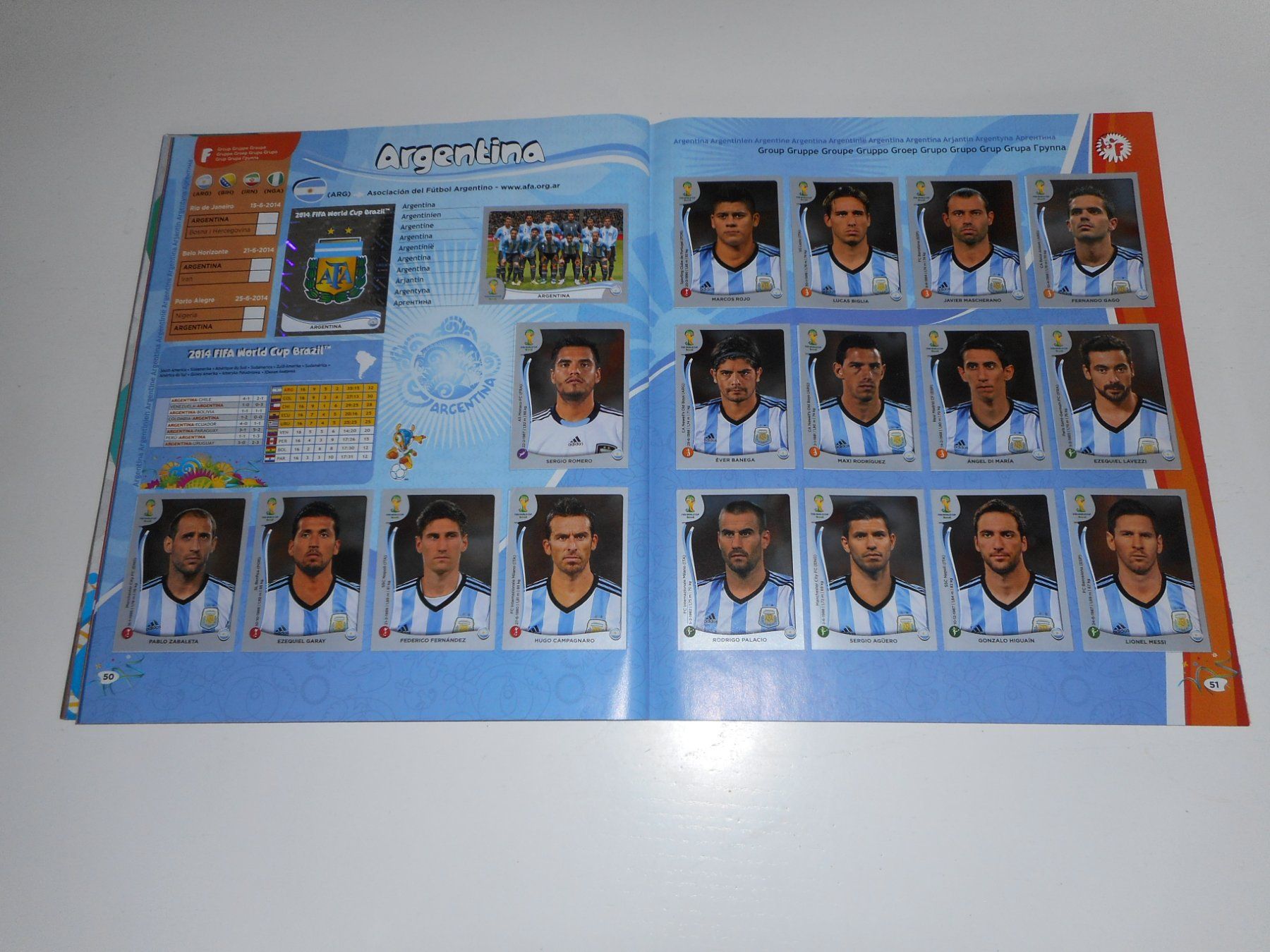 Panini Alben: Panini WM Album Brasil 2014/14 Nr.3 komplett – Gebraucht aus Cham von Paniniworld 8
