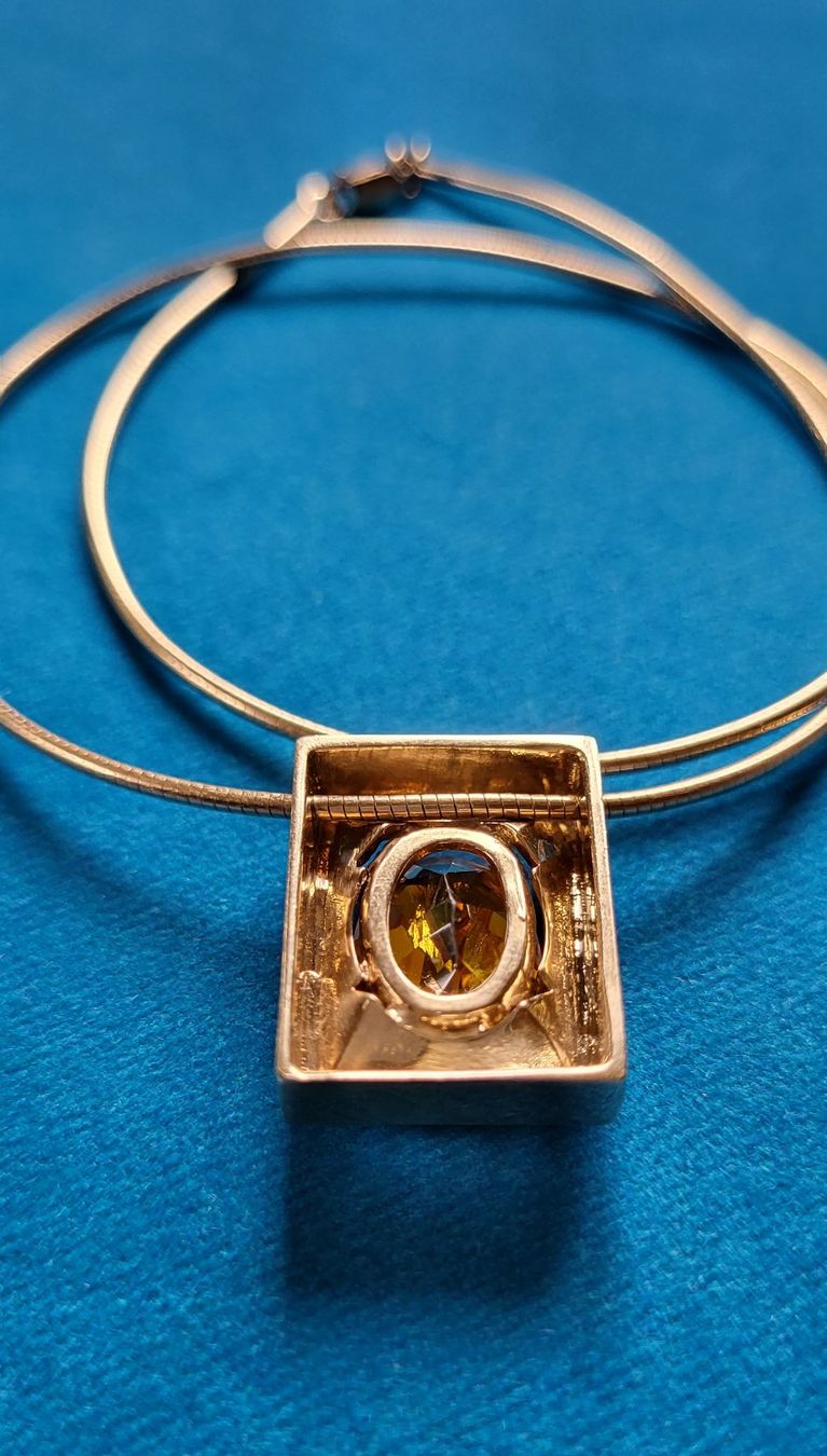Catenine: Gold 585 Collier Mit Stein Anhänger – Usato da Wald ZH venduto da Aniade 8