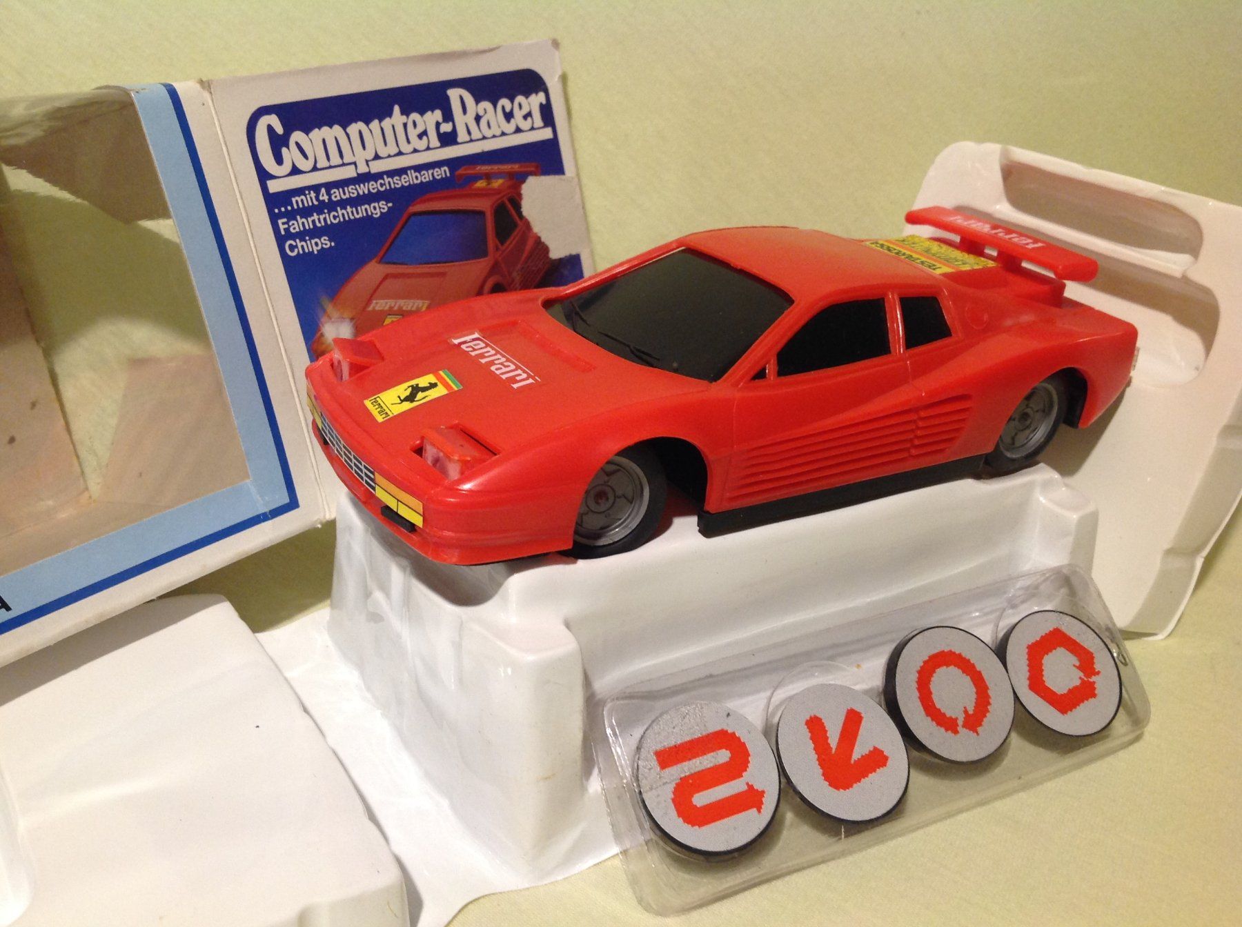 Ferrari Modellini d'auto: Ferrari Testarossa " Computer Racer"  Batterieantrieb , OVP – Usato da Seuzach venduto da Jage 1