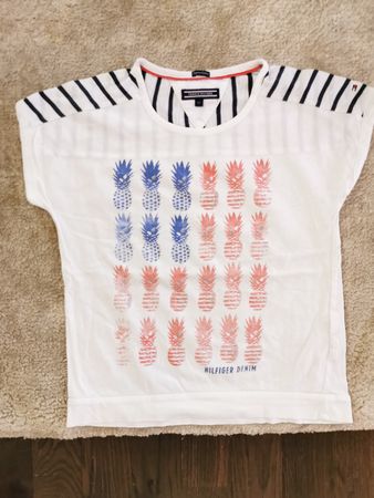 Tommy Hilfiger Shirt Gr. 128 Bio Baumwolle gestreift
