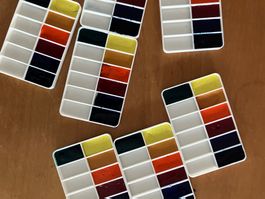 Mini-Malkasten (gefüllt, 12 Farben)