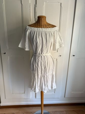 MILLA - Carmen-Kleid weiss M