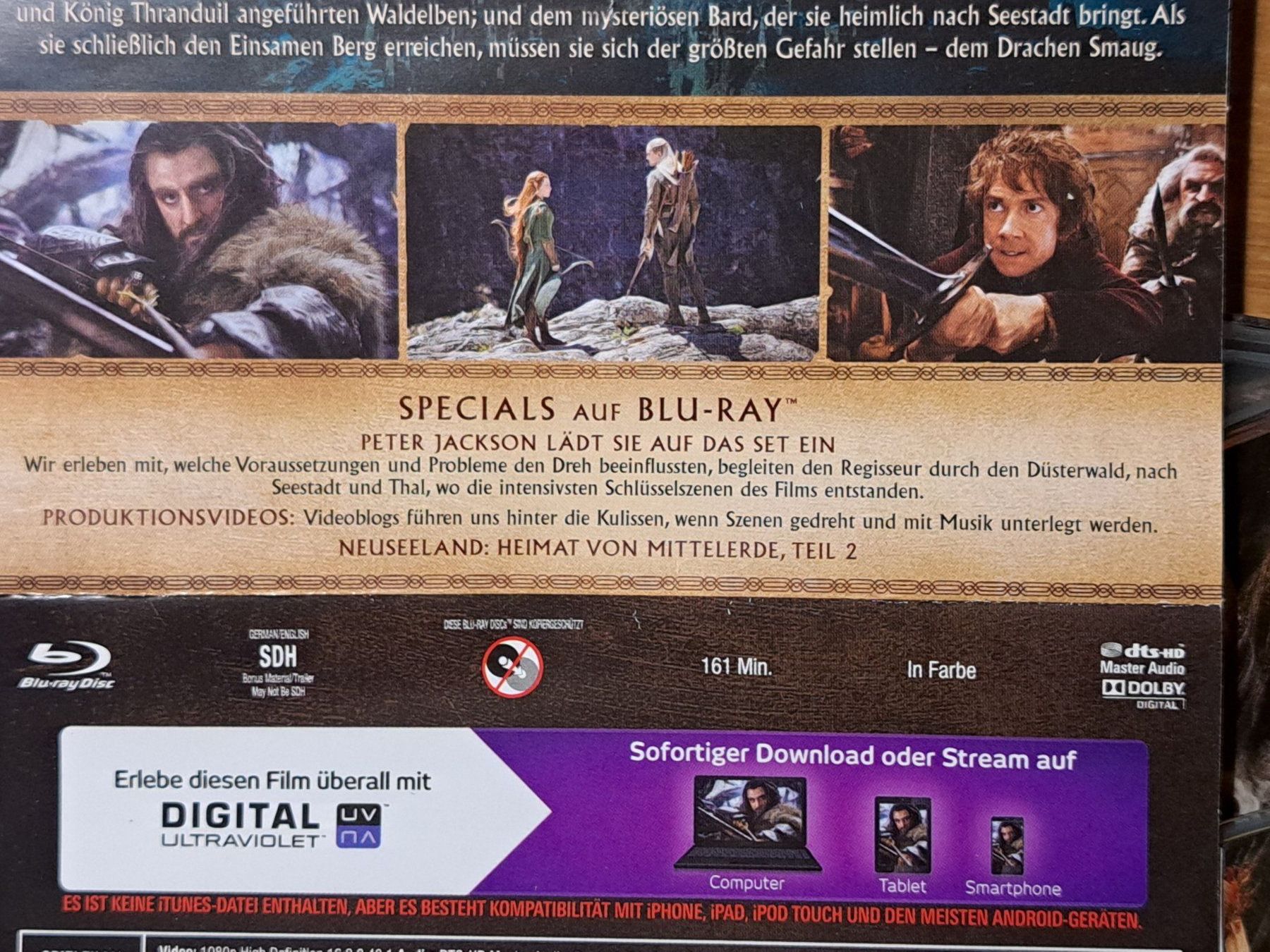 Tutti i DVDs: HOBBIT, Smaugs Einöde. Blu-ray 2-Disc STEELBOOK – Nuovo (secondo la descrizione) da Unterseen venduto da Kanica 9