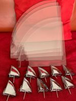 5 Glas Regal mit  Chrom Glashalterung