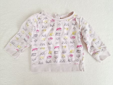Baby Girl Pullover Manor Gr. 68 Katzen 100% Bio-Baumwolle