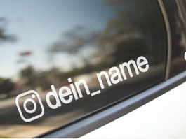 Instagram Aufkleber mit Wunschname (2er-Set) – inkl. Versand