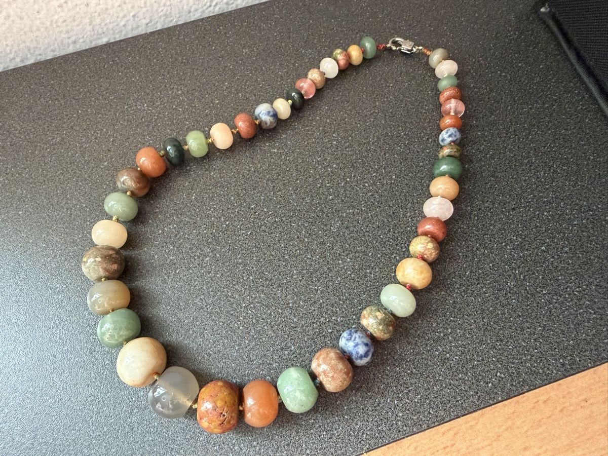 Catenine: Vintage gemischte Steine Halskette – Usato da Lamone venduto da LaCantinaMagica 4