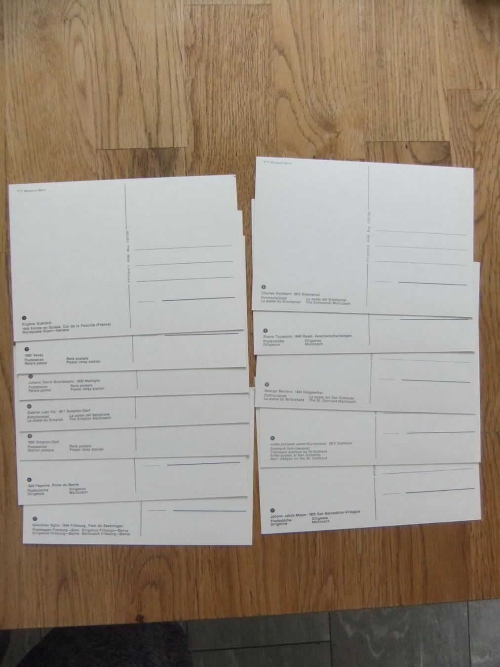 Ansichtskarten: 12 Ansichtskarten Schweiz zur Postkutschen Zeit und Büchlein – Gebraucht aus St. Niklaus VS von wunschlos54 7