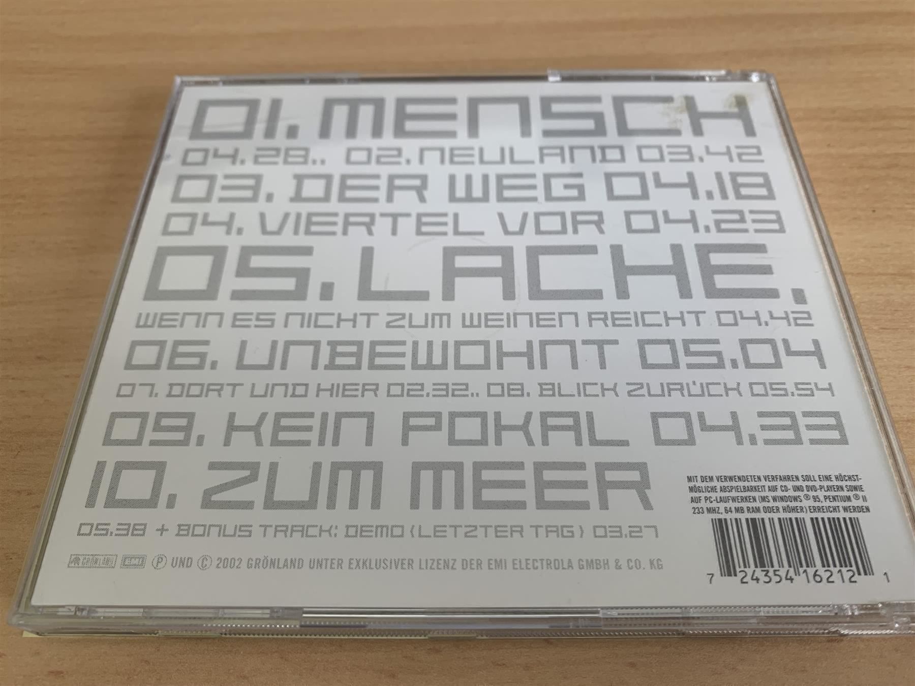 CD: Herbert Grönemeyer – Mensch – Usato da Rikon im Tösstal venduto da Alpenmutz 1