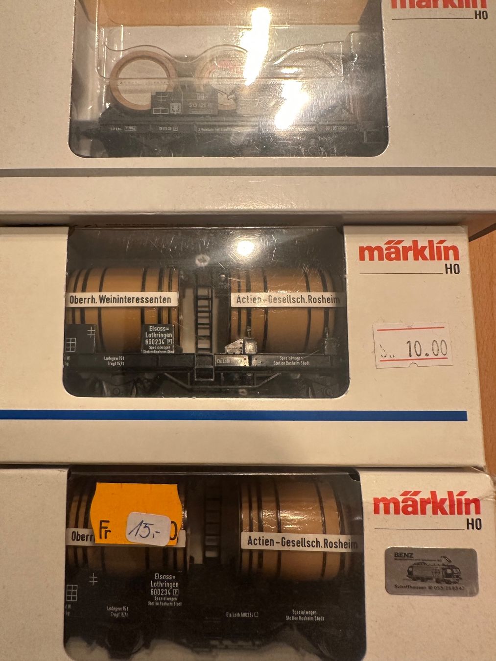 Märklin Modellini di ferrovie: Märklin Güterwagen H0 AC – Usato da Oftringen venduto da ib.85 2