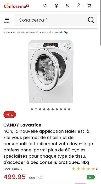 Lavatrici: Vendo lavatrice, asciugatrice Candy – Usato da Davesco-Soragno venduto da are_85dn 4