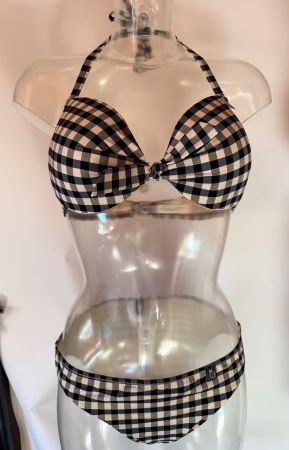 ETAM, Bikini ALBA, Grösse 80D/40, Farbe Offwhite/Schwarz
