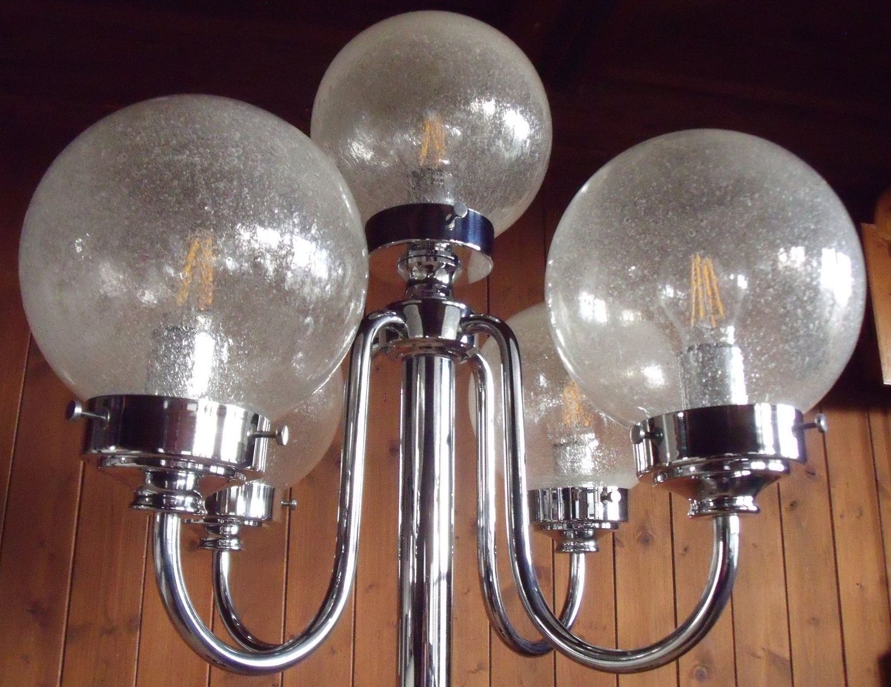 Lampade: SPACE AGE STEHLAMPE CHROM GLAS – Usato da Neuenegg venduto da Holzli2 3