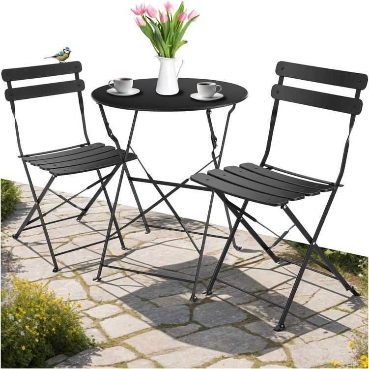 Set de table et chaises: Gartenmöbel Bistro Set Klapptisch mit 2 Stühlen VALENTIN – Neuf avec emballage d'origine à Lachen SZ par sw3zzy