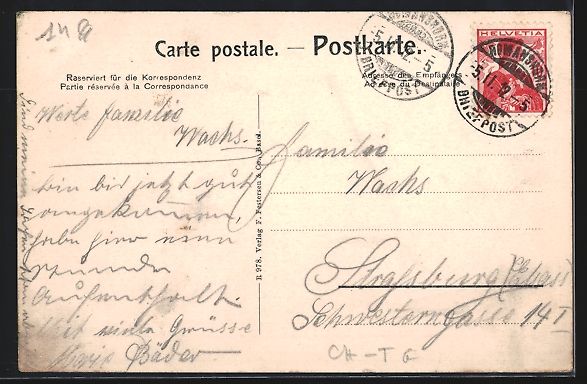 Cartoline postali: Romanshorn, Blick auf den Ort mit Passag – Usato da Berlin venduto da bartko-reher 1