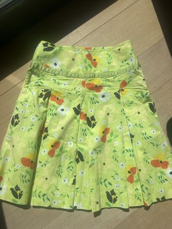 InWear  Rock knielang Gr. 36, Gelb mit Blumenmuster, Sommer