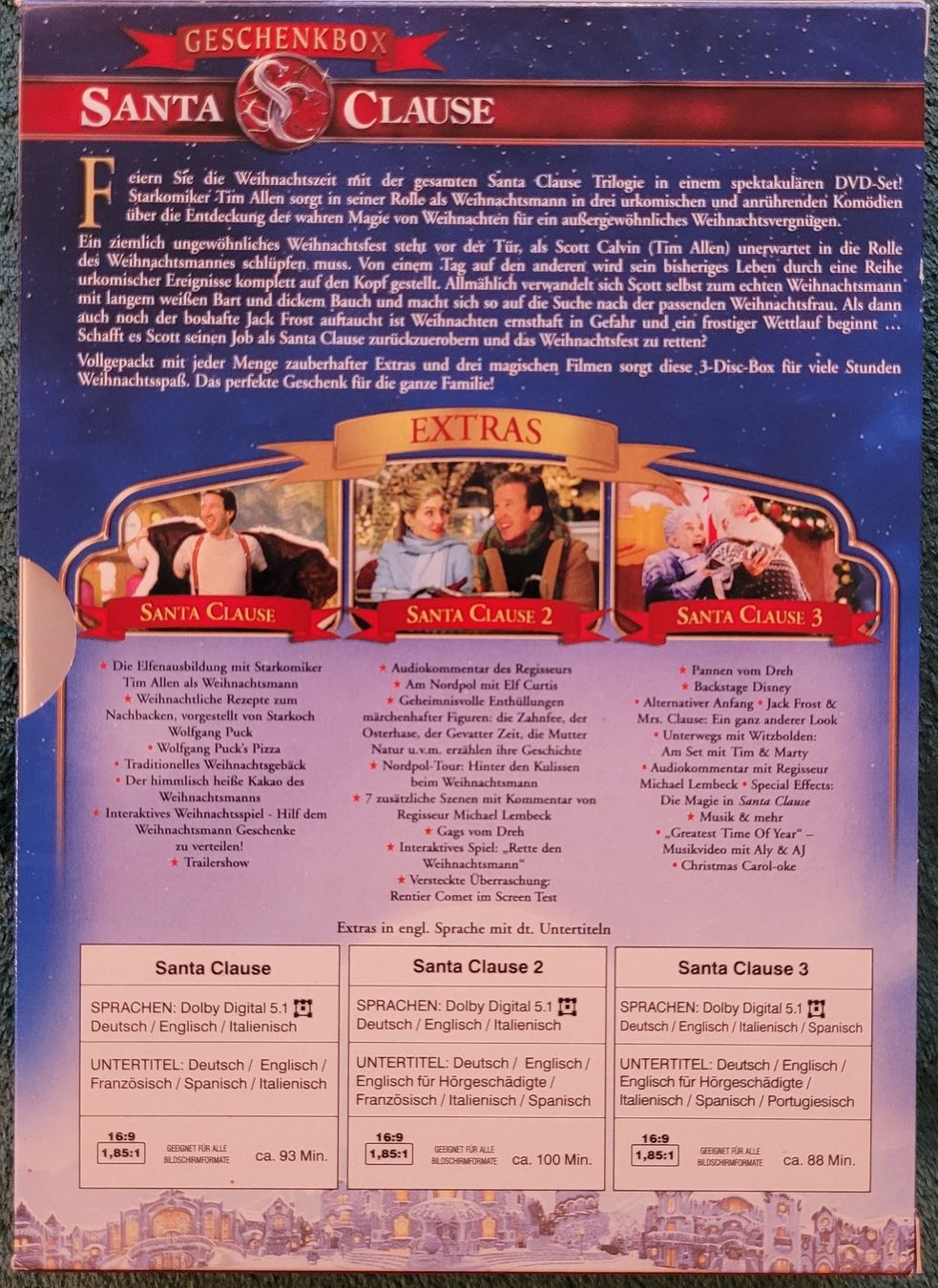 Tutti i DVDs: SANTA CLAUSE - Disney Geschenkbox mit 3 DVD's – Usato da Würenlos venduto da Felisha 1