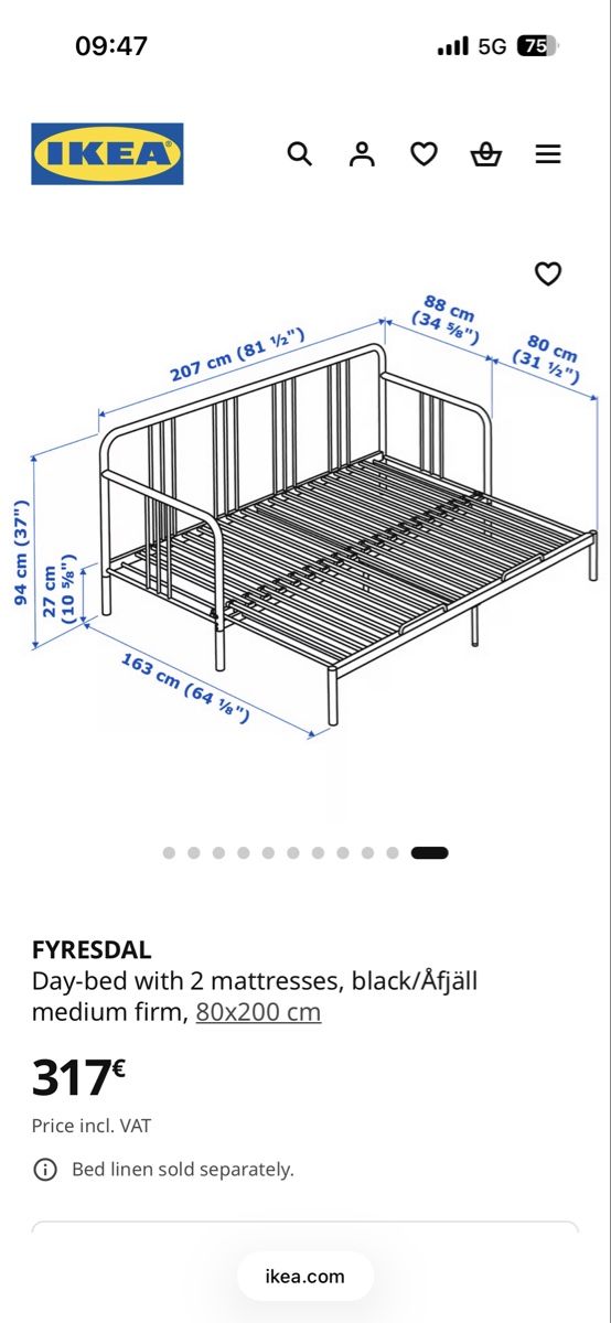 Letti: ikea Fyresdal Tagesbett – Difettoso da Galgenen venduto da rpoto 2