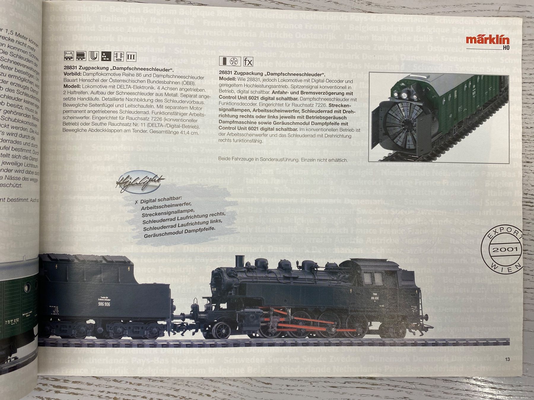 Märklin Modellini di ferrovie: Märklin 2001 Export Modelle – Usato da Lupsingen venduto da New-Haven 1