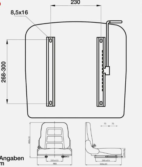 Carrelli elevatori e a forche: Universal Staplersitz Gabelstaplersitz 130Kg – Nuovo e nell'imballaggio originale da Amriswil venduto da JaJa-Express 1