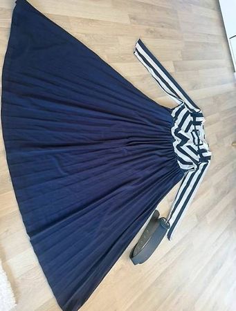 Shein Midikleid blau/weiss Gr. 38/M neu Freizeit