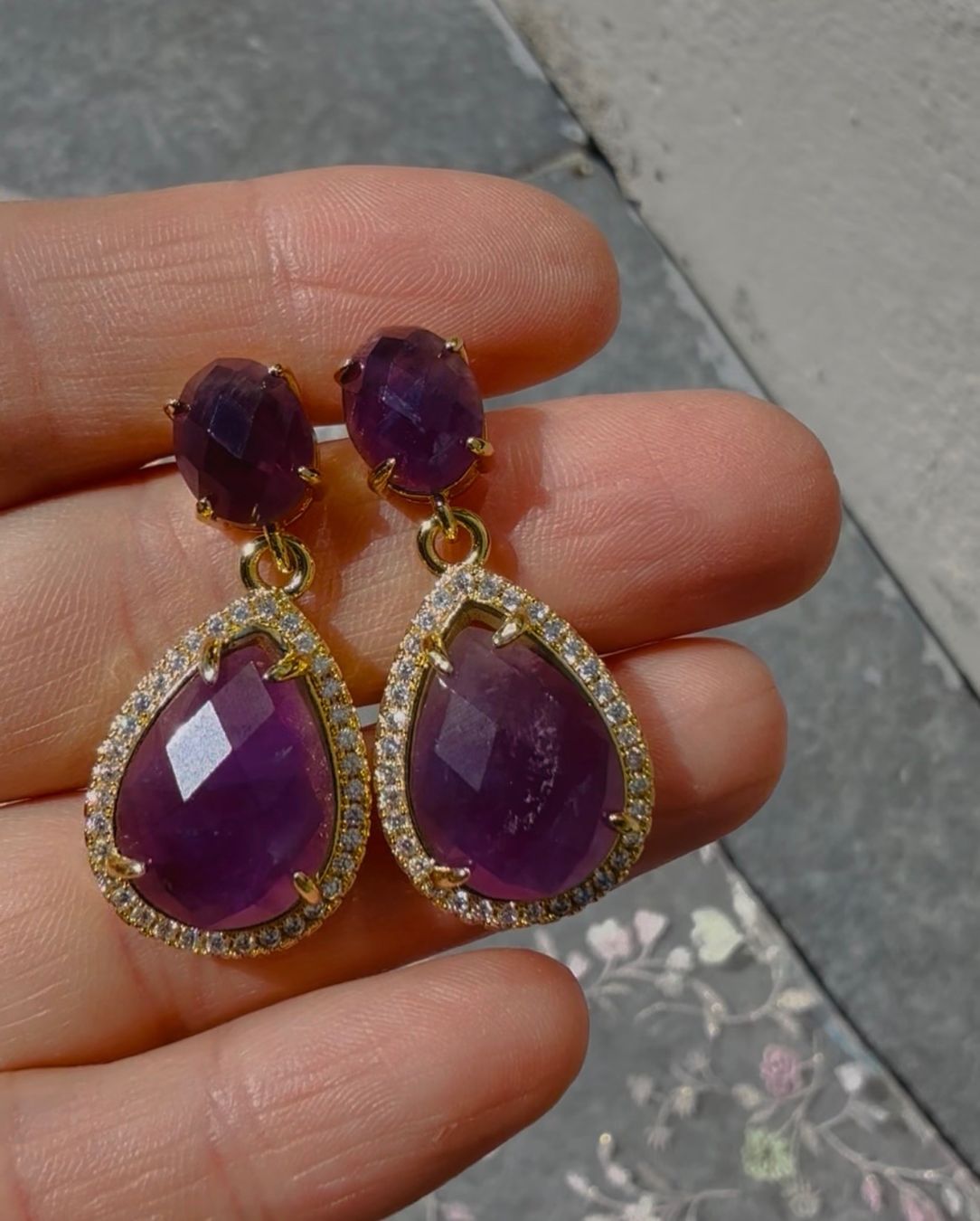 Ohrringe & -stecker: Boucles d’oreilles en Améthyste – Neu und originalverpackt aus St-Maurice von Sandrinette123 3